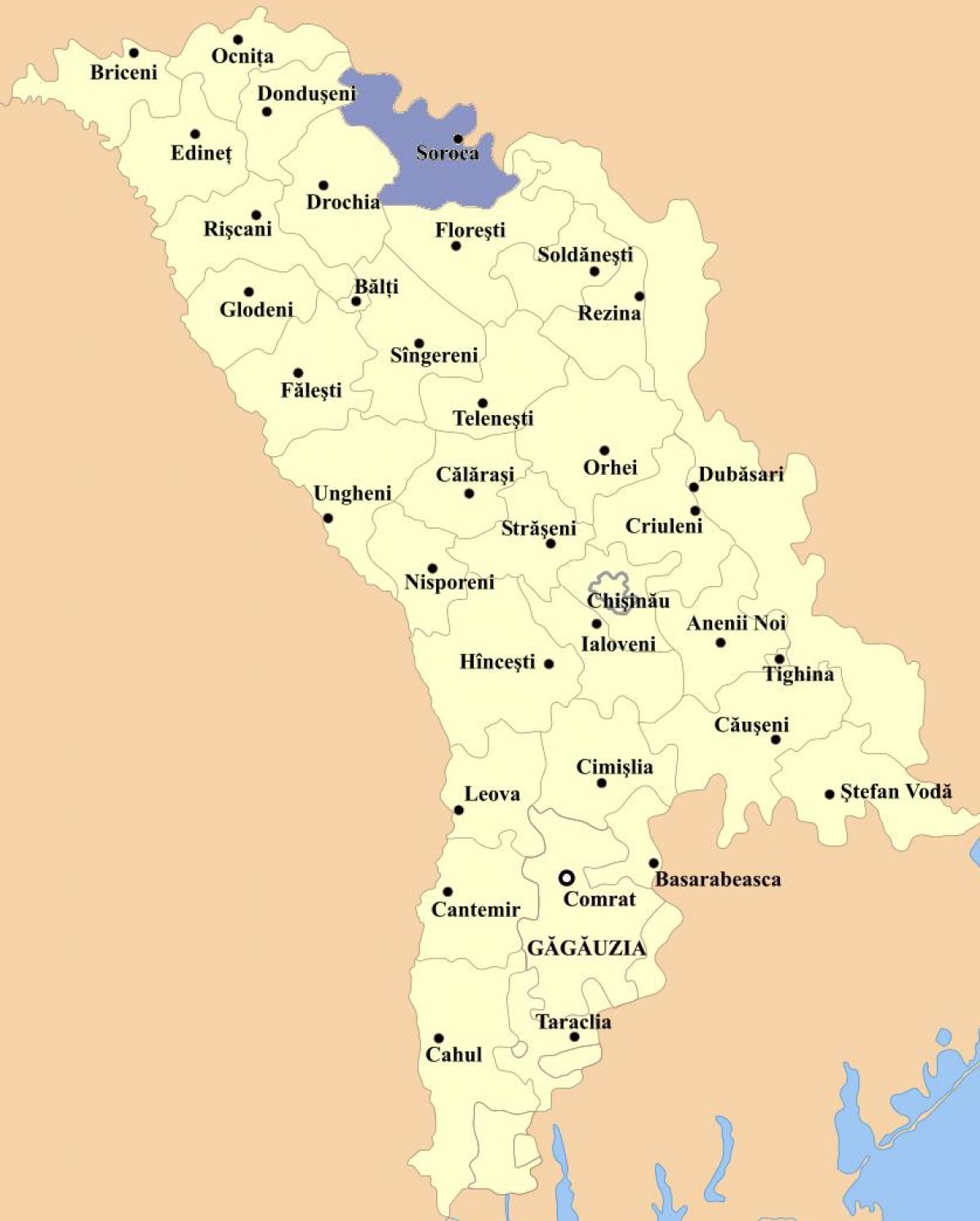 Mapa de cahul Moldávia