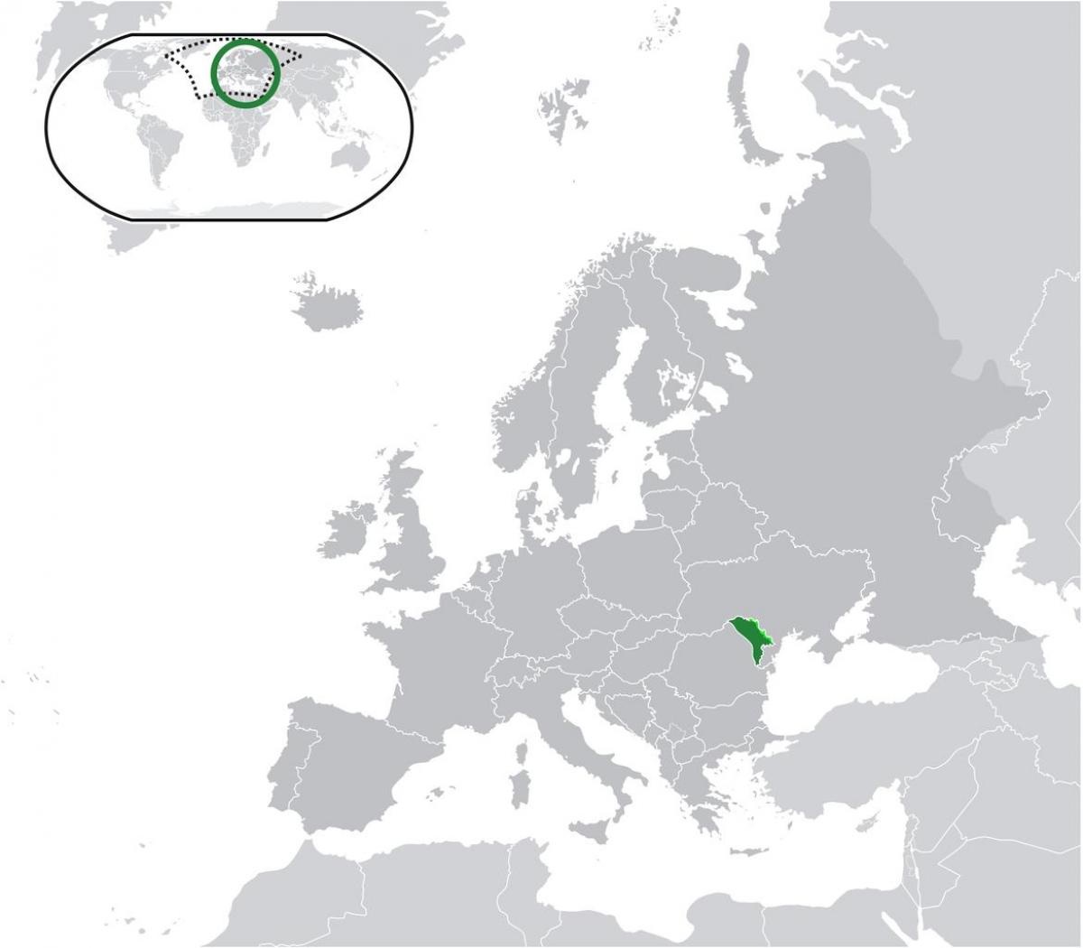 Moldávia localização no mapa